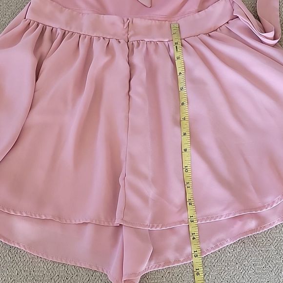 Lucy In The Sky Pink Sleeveless Open Back Romper - Size Large - Picture 12 of 16